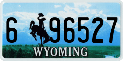 WY license plate 696527