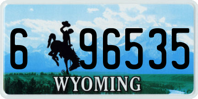 WY license plate 696535