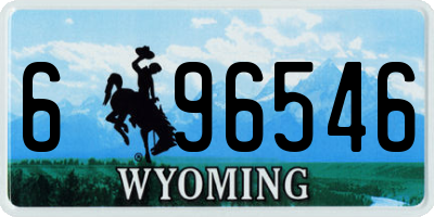 WY license plate 696546