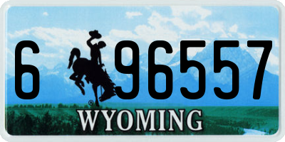 WY license plate 696557