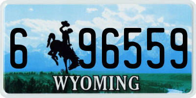 WY license plate 696559