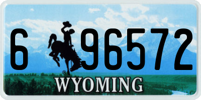 WY license plate 696572