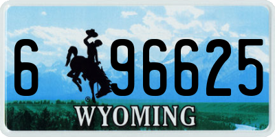 WY license plate 696625