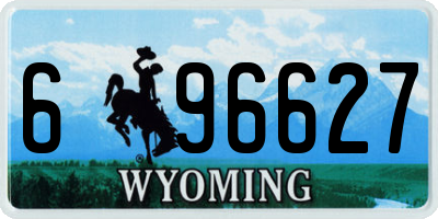 WY license plate 696627