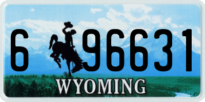 WY license plate 696631