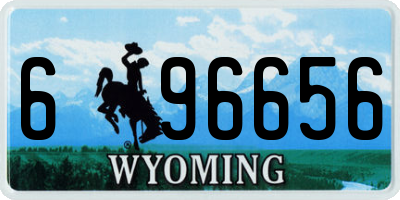 WY license plate 696656