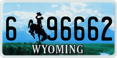 WY license plate 696662