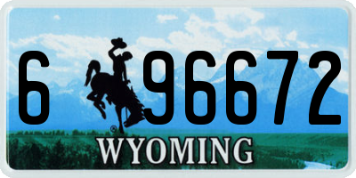 WY license plate 696672