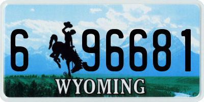 WY license plate 696681