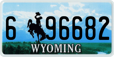 WY license plate 696682