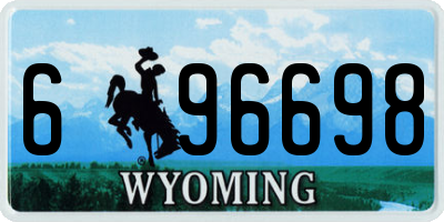 WY license plate 696698