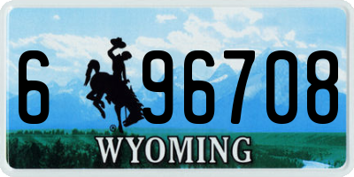 WY license plate 696708