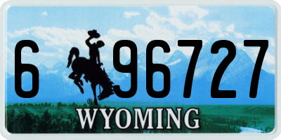 WY license plate 696727