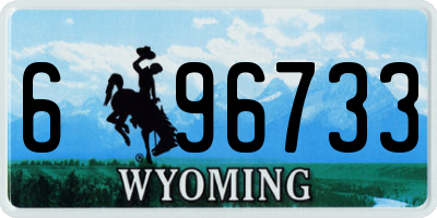 WY license plate 696733