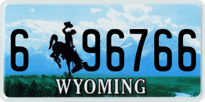 WY license plate 696766