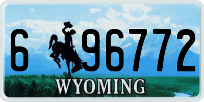WY license plate 696772