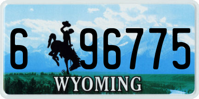 WY license plate 696775