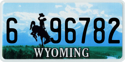 WY license plate 696782