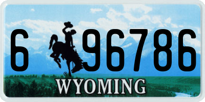 WY license plate 696786