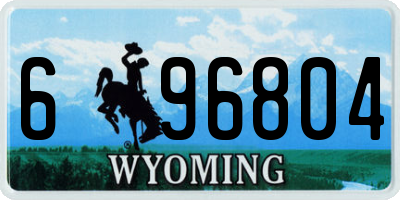 WY license plate 696804