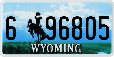WY license plate 696805