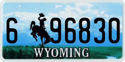 WY license plate 696830