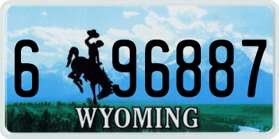 WY license plate 696887