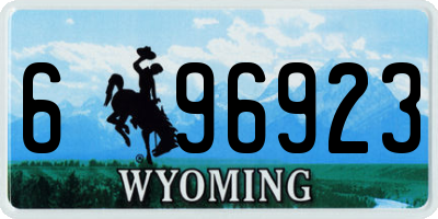 WY license plate 696923