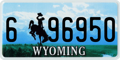 WY license plate 696950