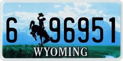 WY license plate 696951