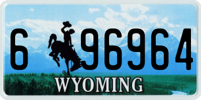 WY license plate 696964