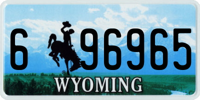 WY license plate 696965