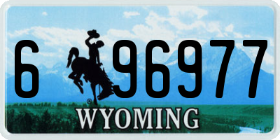 WY license plate 696977