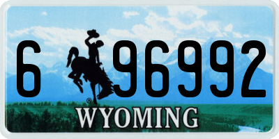 WY license plate 696992
