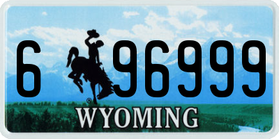 WY license plate 696999