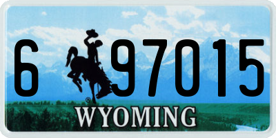 WY license plate 697015