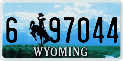 WY license plate 697044