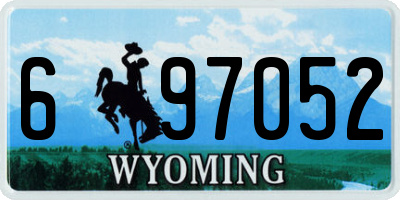 WY license plate 697052