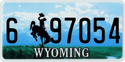 WY license plate 697054