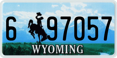 WY license plate 697057