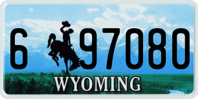 WY license plate 697080