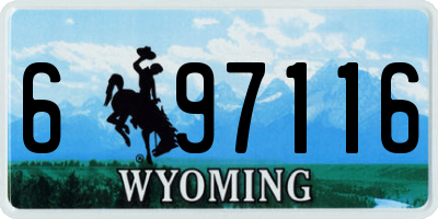 WY license plate 697116