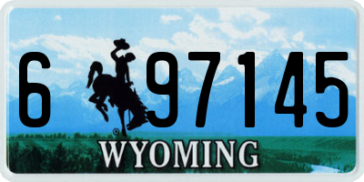 WY license plate 697145