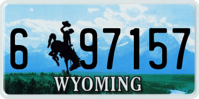 WY license plate 697157