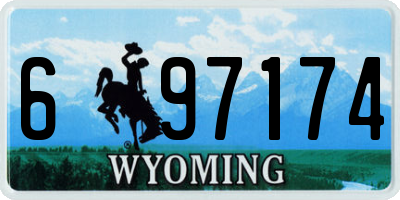 WY license plate 697174
