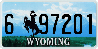 WY license plate 697201