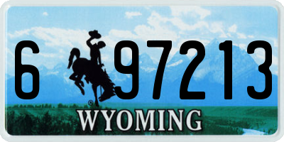 WY license plate 697213