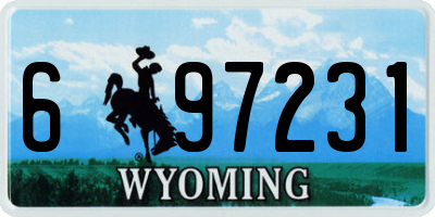 WY license plate 697231