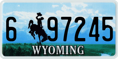 WY license plate 697245