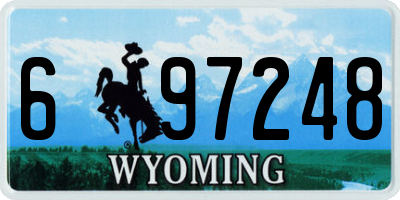 WY license plate 697248